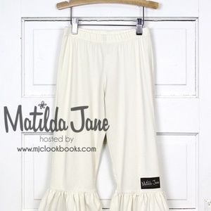 Matilda Jane Eggshell Knit Big Ruffle Pants